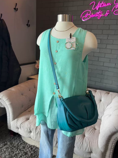 Leia Crinkle Tunic Tank