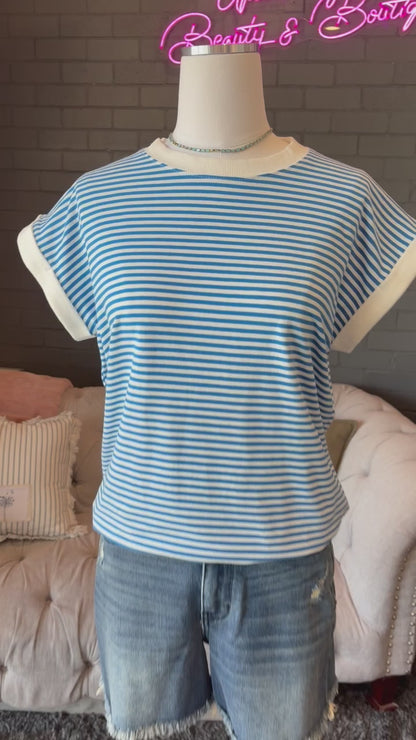 Celeste Striped Tee