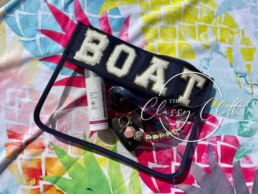 Boat Chenille Letter Pouch