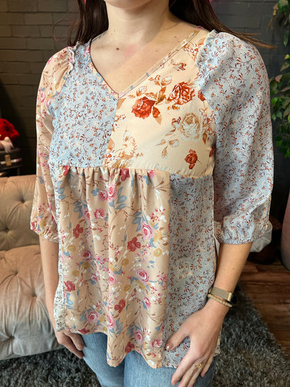 Teagan Floral Babydoll Top