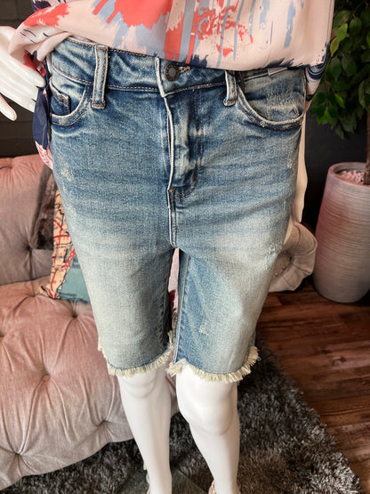 Judy Bermuda Denim Shorts