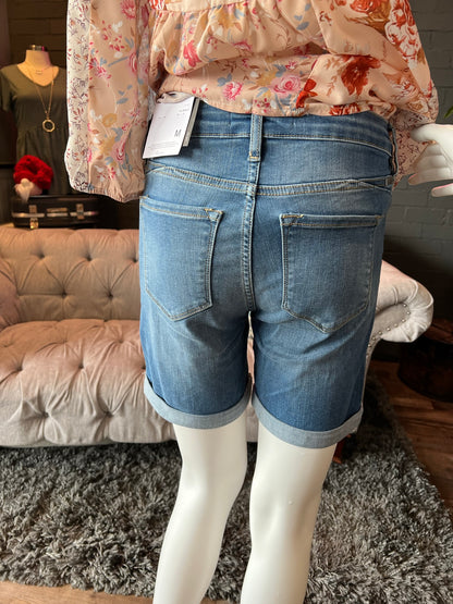 Cora Mid Rise Denim Shorts