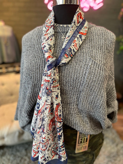 Paisley Chiffon Scarf