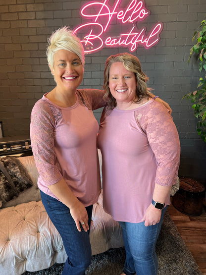 Lola Lace Sleeve Tee