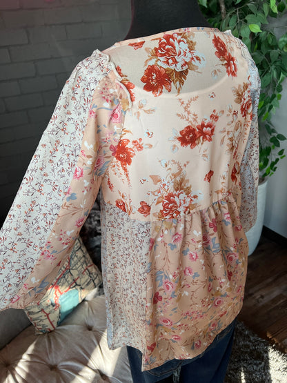 Teagan Floral Babydoll Top