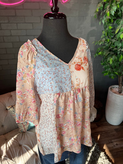 Teagan Floral Babydoll Top