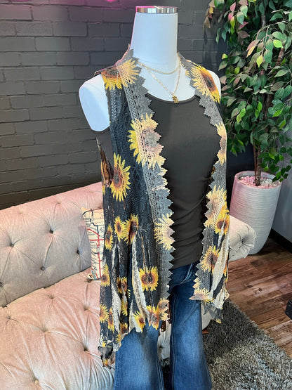 Sunflower Duster Vest