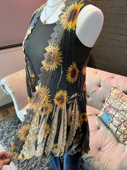 Sunflower Duster Vest