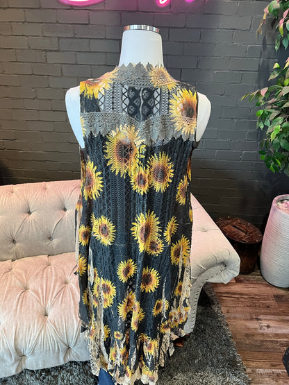 Sunflower Duster Vest