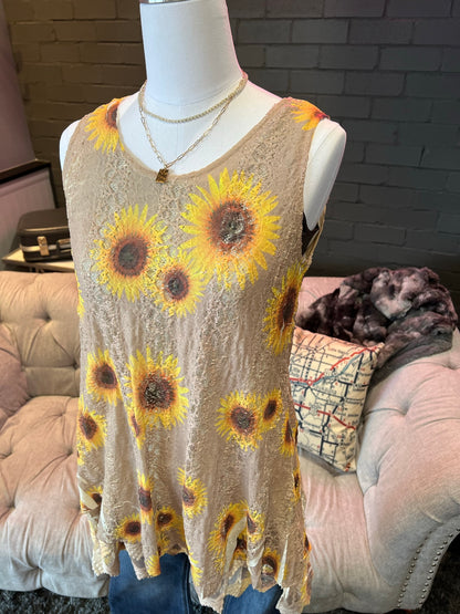 Sunflower Tunic Tank Top