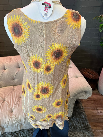 Sunflower Tunic Tank Top