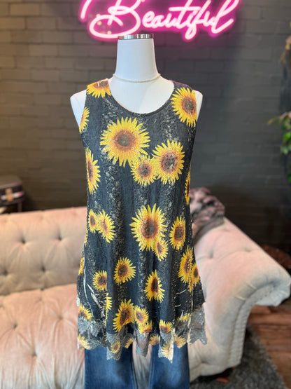 Sunflower Tunic Tank Top