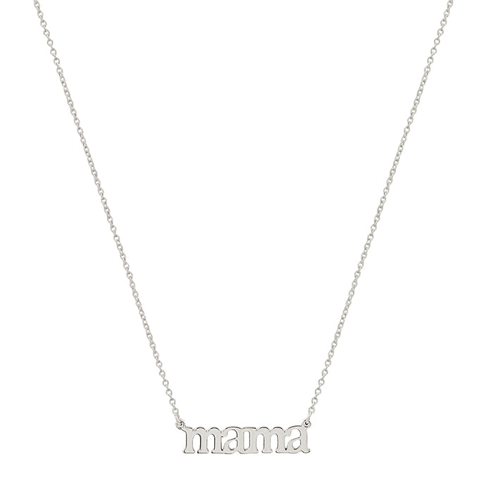 Silver 16"-18" Mama Necklace