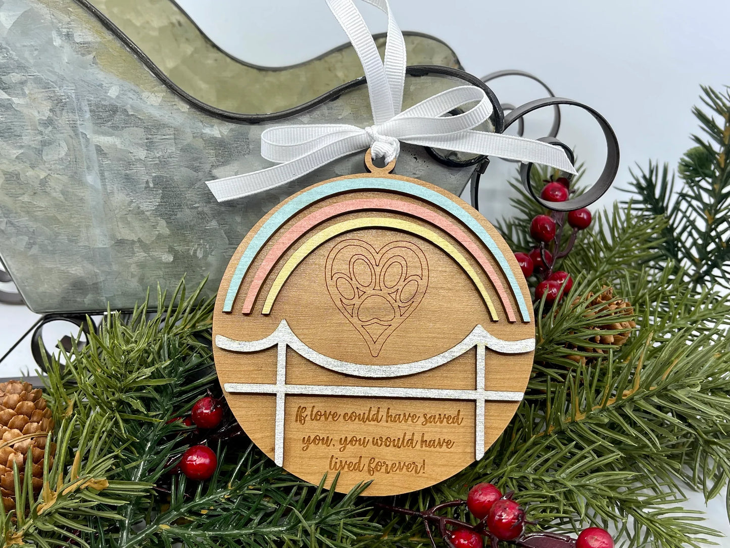 Rainbow Bridge Pet Memorial Ornament